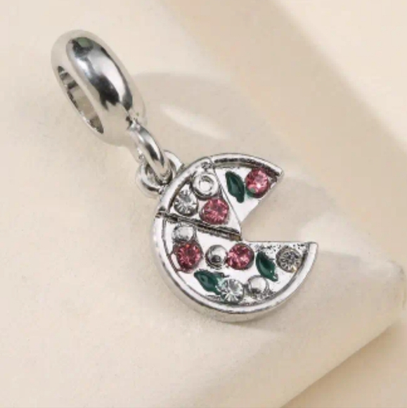 PIZZA  Charm Will FIT Pandora and other European Systems - Picture 1 of 6